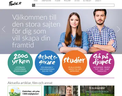 Framtid.se startsida 2023