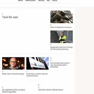 Framtidens Bygg startsida 2026