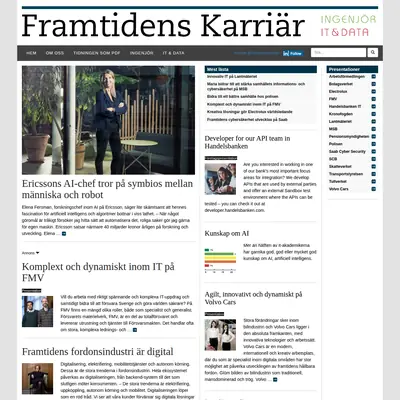 Framtidens Karriär startsida 2020