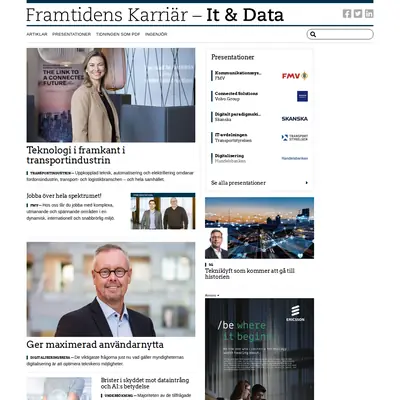 Framtidens Karriär startsida 2022