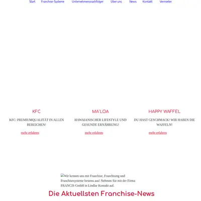 FRANCHISE Focus startsida 2020