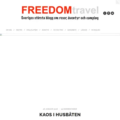 www.freedomtravel.se startsida 2018