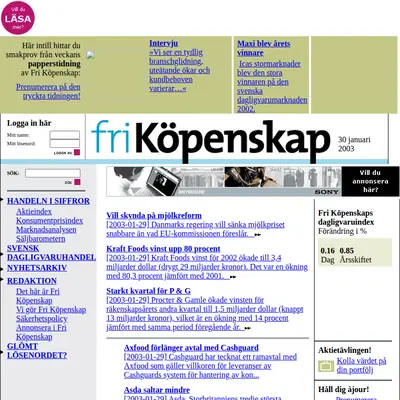 Fri Köpenskap startsida 2003