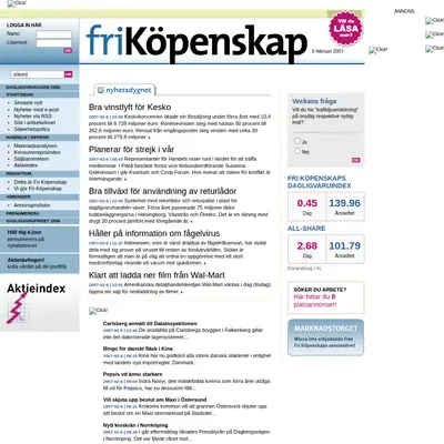 Fri Köpenskap startsida 2007