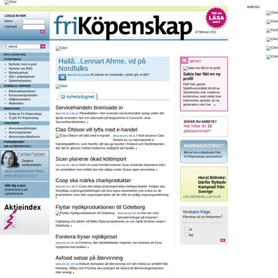Fri Köpenskap startsida 2011