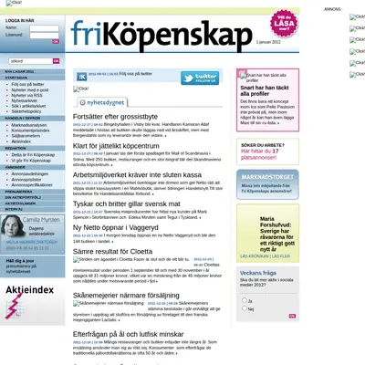 Fri Köpenskap startsida 2012