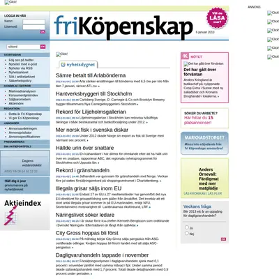 Fri Köpenskap startsida 2013