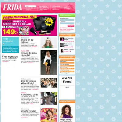 frida.se startsida 2013