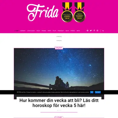 frida.se startsida 2017