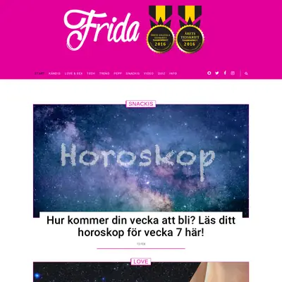 frida.se startsida 2018