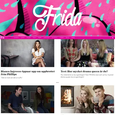 frida.se startsida 2019