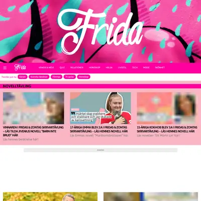 frida.se startsida 2022