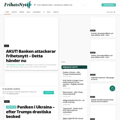 frihetsnytt.se startsida 2025