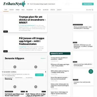 frihetsnytt.se startsida 2026