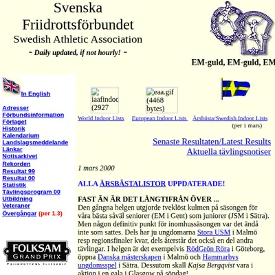 www.friidrott.se startsida 2000