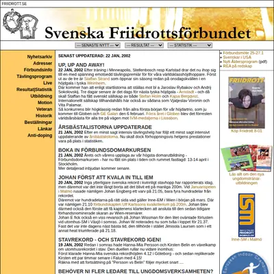 www.friidrott.se startsida 2002
