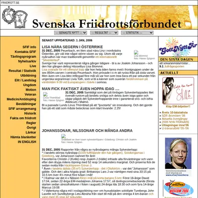 www.friidrott.se startsida 2006