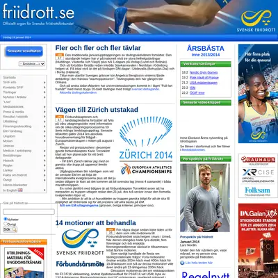 www.friidrott.se startsida 2014