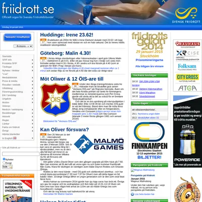 www.friidrott.se startsida 2015