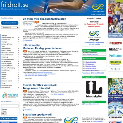 www.friidrott.se startsida 2018