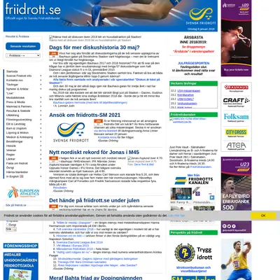 www.friidrott.se startsida 2019