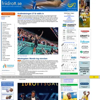 www.friidrott.se startsida 2021
