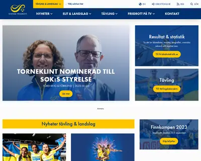 www.friidrott.se startsida 2023