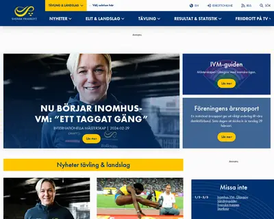 www.friidrott.se startsida 2024