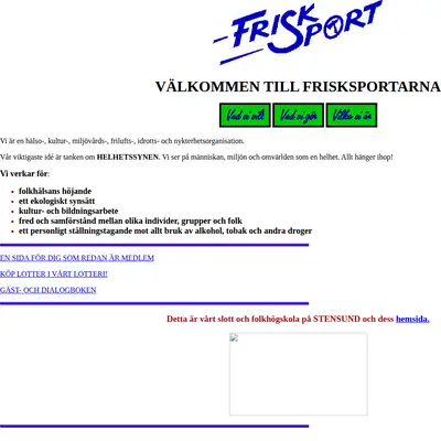 Frisksport startsida 1996