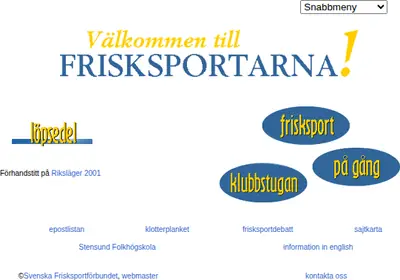 Frisksport startsida 2001