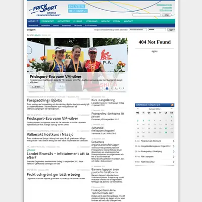 Frisksport startsida 2012