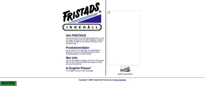 www.fristads.se startsida 1999