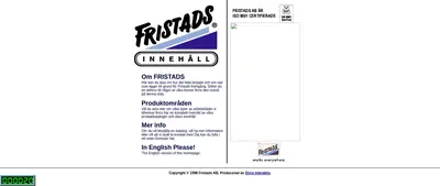 www.fristads.se startsida 2000