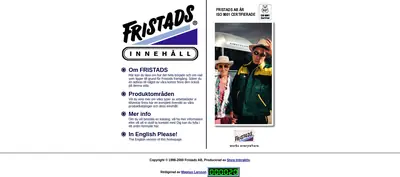www.fristads.se startsida 2001