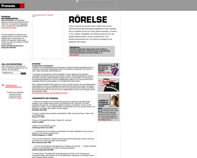 FRONESIS startsida 2005