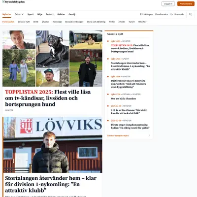 www.fryksdalsbygden.se startsida 2026