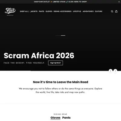 Fuel Motorcycles startsida 2026