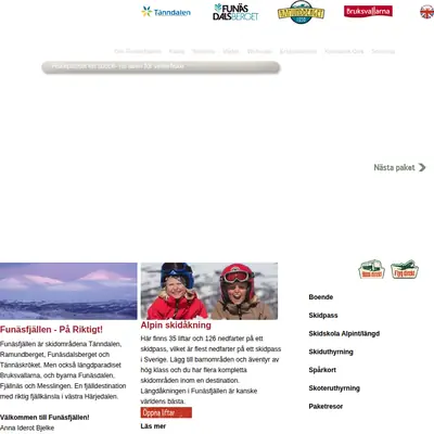 funasfjallen.se startsida 2010