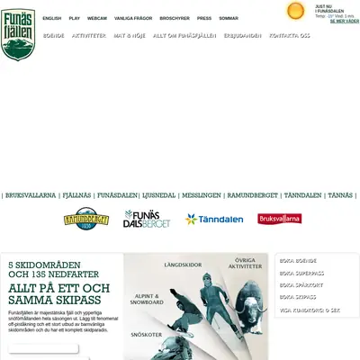 funasfjallen.se startsida 2013