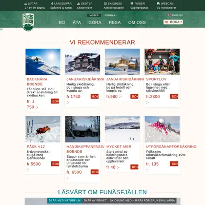 funasfjallen.se startsida 2016