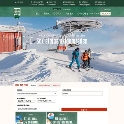 funasfjallen.se startsida 2019