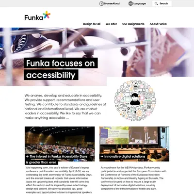 funka.nu startsida 2018