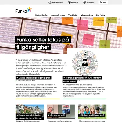 funka.nu startsida 2019