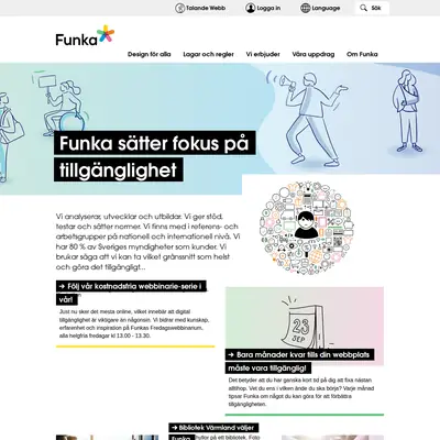 funka.nu startsida 2020