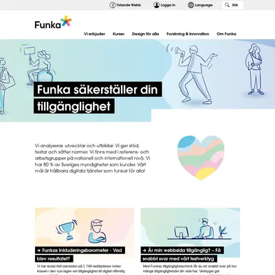 funka.nu startsida 2022