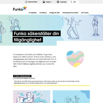 funka.nu startsida 2023