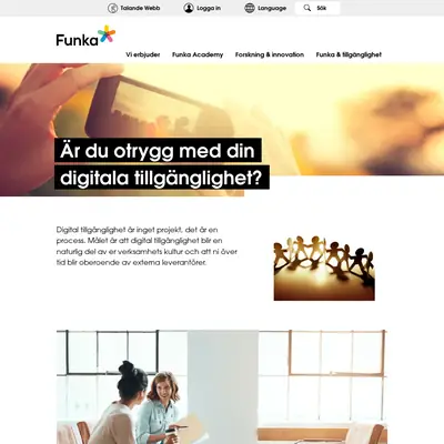 funka.nu startsida 2024
