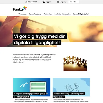 funka.nu startsida 2025