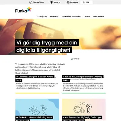 funka.nu startsida 2026