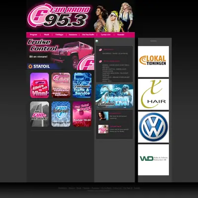 Fun Radio startsida 2008